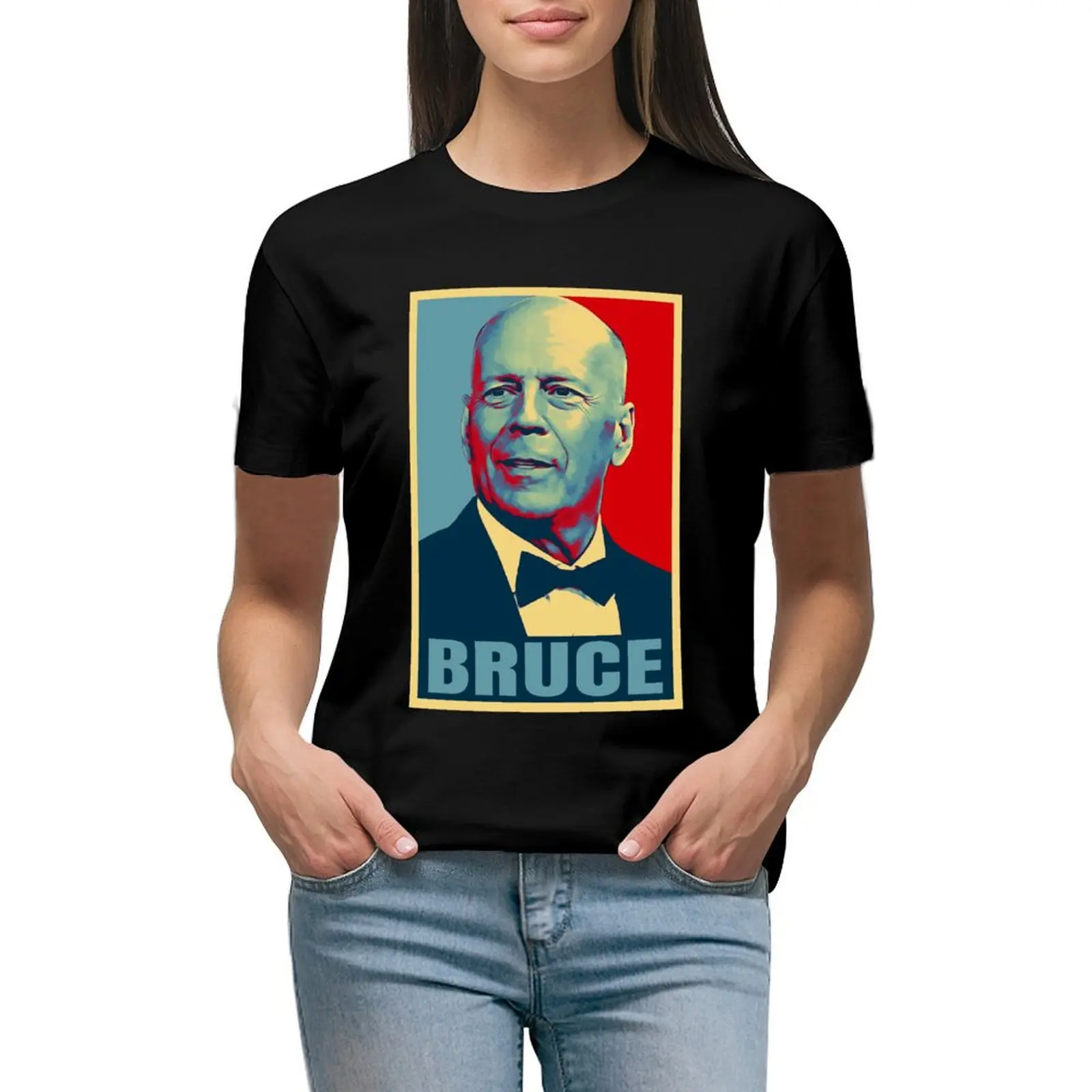 

Pop Art Bruce Willis T-shirt vintage clothes lady clothes fashion woman blouse 2024