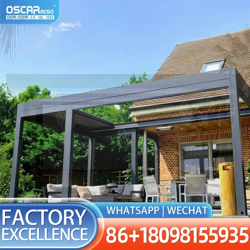New Arrival Modern Steel Structure Sunlight Room for European Villa Apartment Courtyard with Aluminum Alloy Wood Features and Cr
