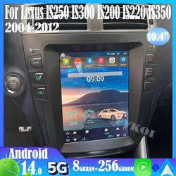 Android 15 For Lexus IS250 IS300 IS200 IS220 IS350 2004-2012 Car Radio Automotive Multimedia Tesla Style Carplay Auto Bluetooth