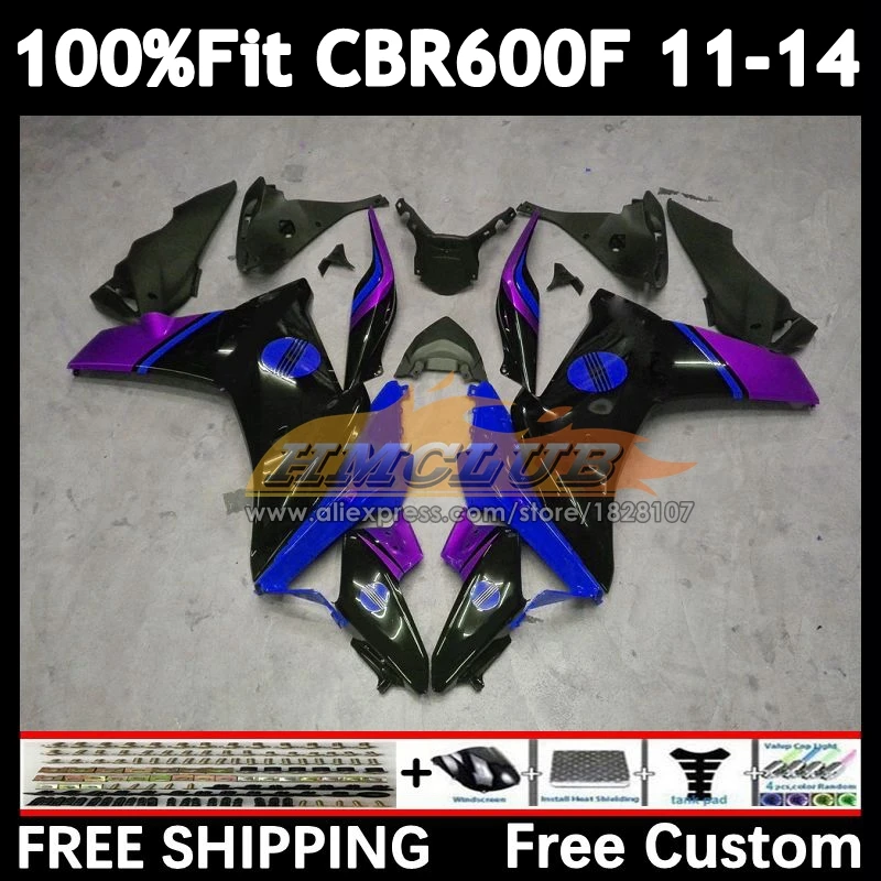 OEM Fairing For HONDA CBR 600 F 600F blue purple CBR600 F4i 54No.61 CBR600F 11 12 13 14 CBR600F4i 2011 2012 2013 2014 Injection