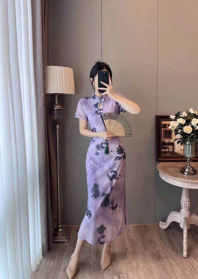 Vestidos de manga curta femininos nos anos 50 outono veludo bezerro-comprimento lapela bordas em camadas ajuste regular rural all-match macio picante