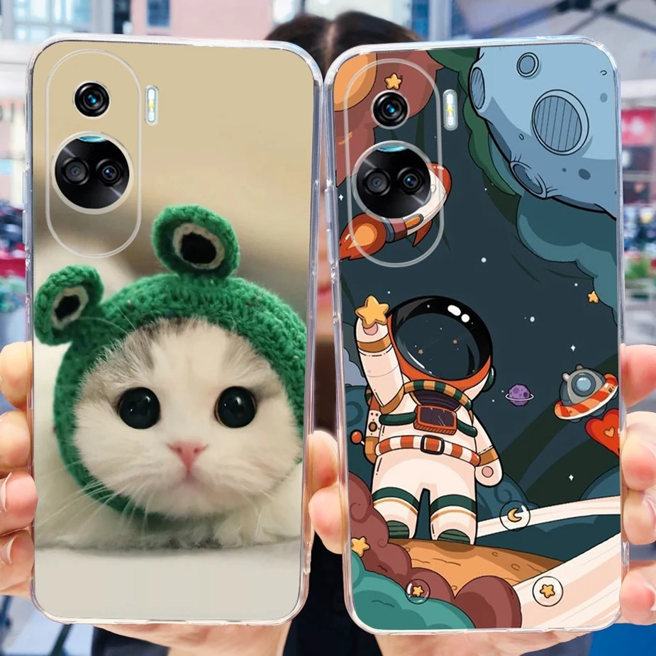 For Honor 90 Lite Case CRT-NX1 Cute Fashion Painted Back Cover Clear Silicone Soft TPU Phone Case For Honor 90 Lite 90Lite Coque