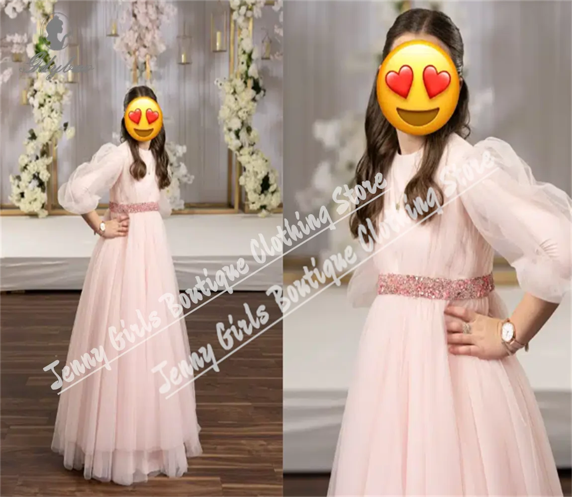 robe-a-fleurs-en-tulle-delicate-pour-filles-avec-ceinture-de-mariage-pour-enfants-anniversaire-premiere-communion-vetements-personnalisables-pour-occasions-speciales