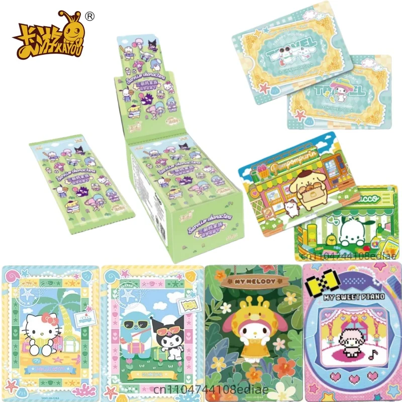 سلسلة عائلة سانريو الجديدة من KAYOU مجموعة الأحلام بطاقات كارسون ميلودي بضائع أنيمي هدايا عيد الميلاد والأطفال