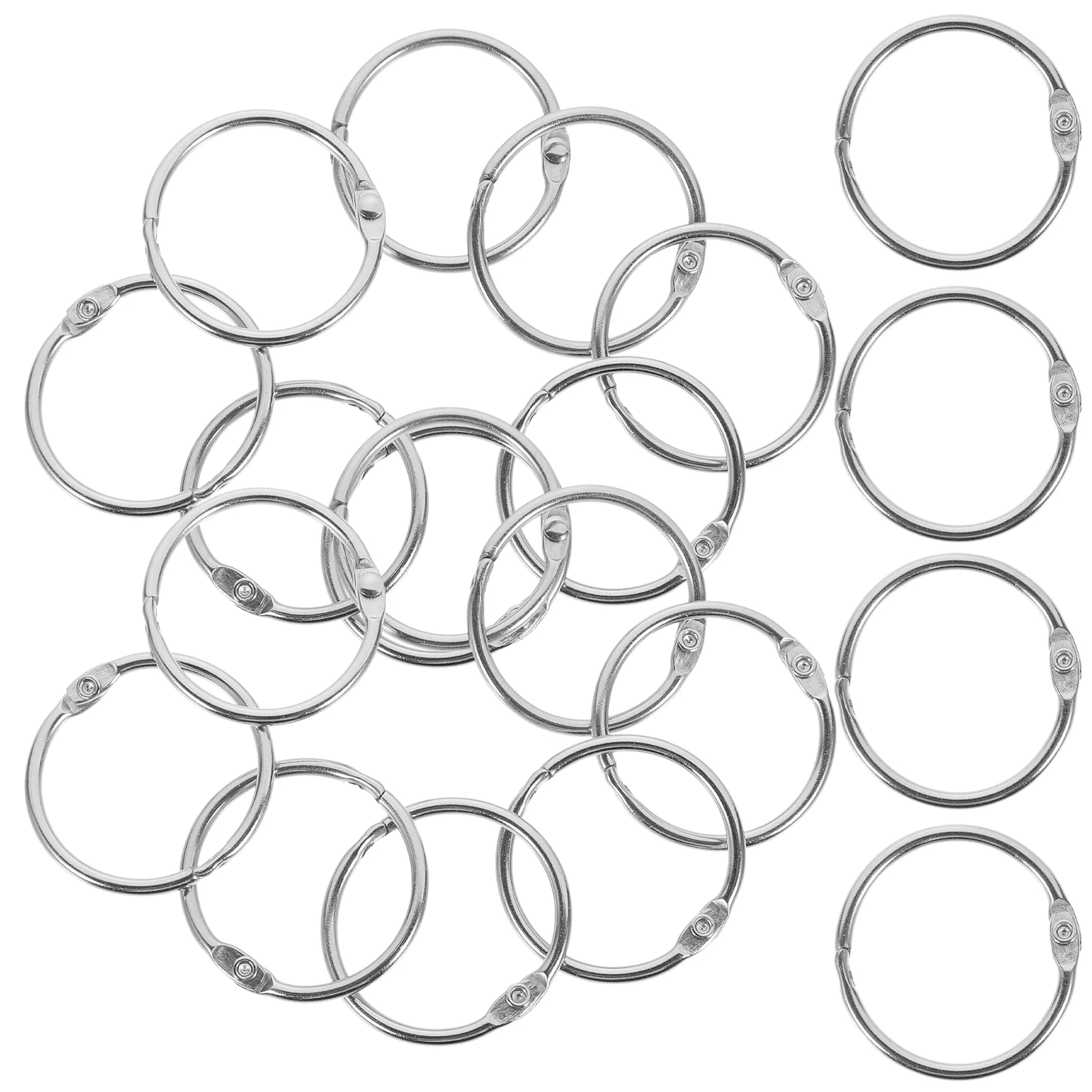 

50 Pcs Ring Key Loose-leaf Buckle Travel Rings DIY Album Clasps Metal for Book Note Binder