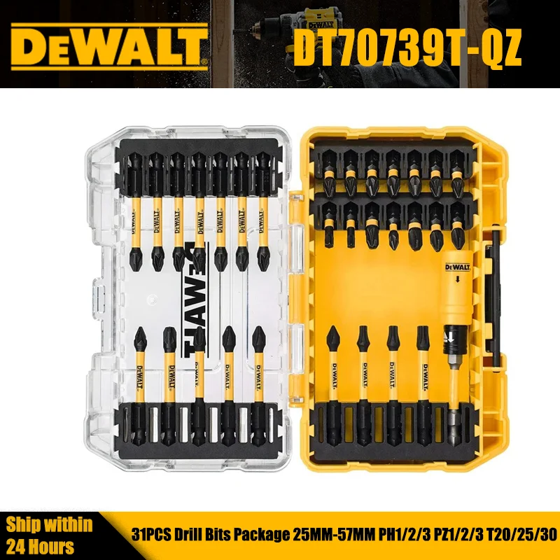 dewalt-dt70739t-flextorq-set-di-cacciaviti-da-31-pezzi-in-metallo-hss-punte-durevoli-accessori-per-utensili-elettrici-alta-qualita