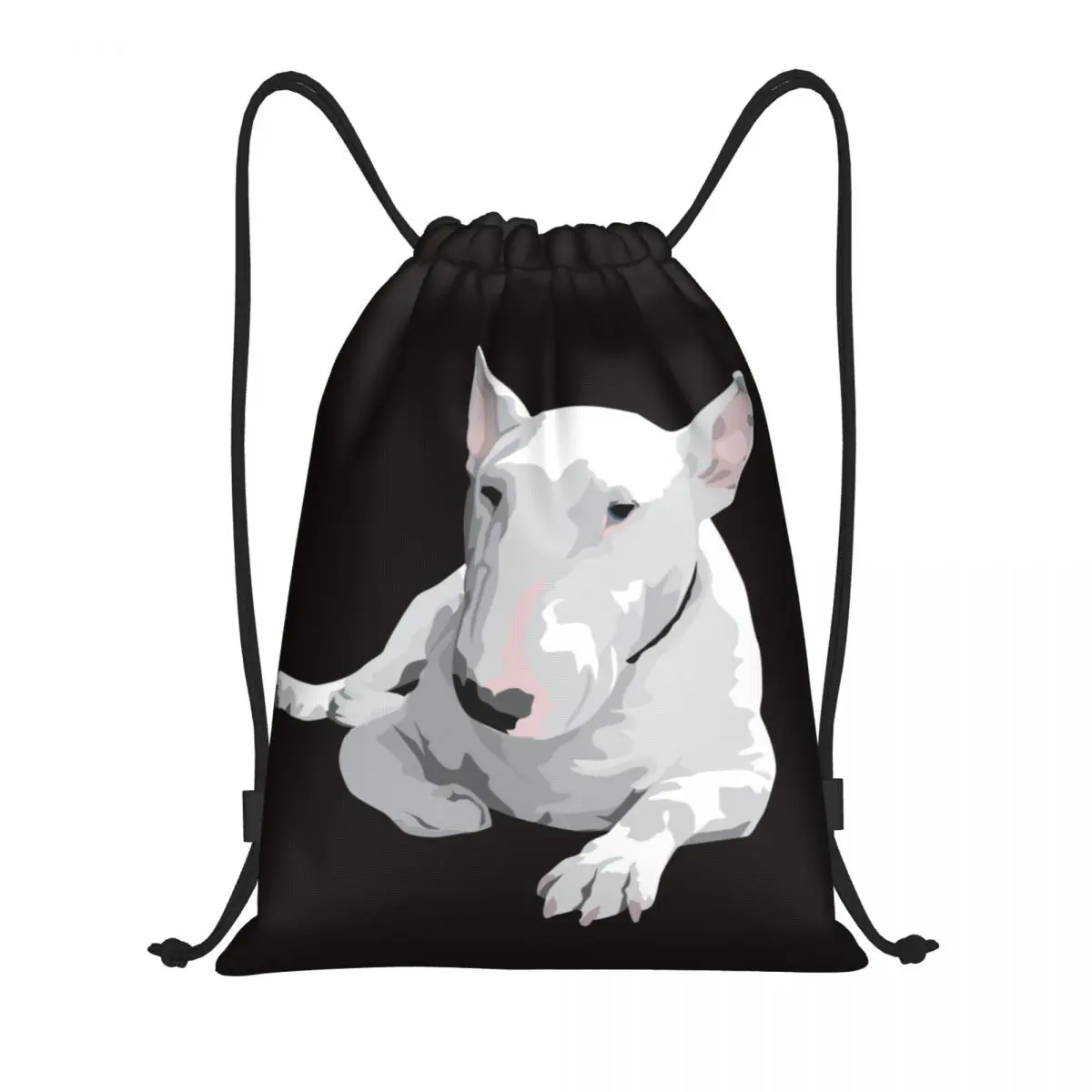 Custom English Bull Terrier Dog Drawstring Bags for Training Yoga Backpacks Women Men Animal Pet Sports Gym Sackpack