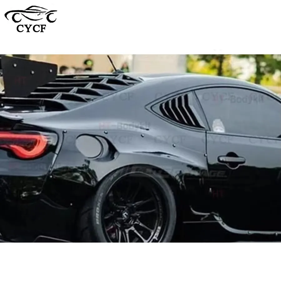 For Toyota GT86Suba BRZ Blinds Car Styling Rear Window Louvers Car Rear Window Blinds Side Tuyere Louvers Vent Cabon fiber black