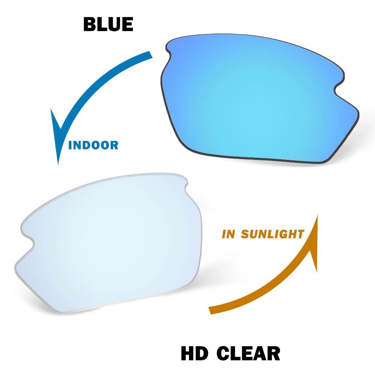 Auto to Blue Replacement Lenses for Rudy Project Rydon Sunglasses 100% UV Protection Multiple Color Options