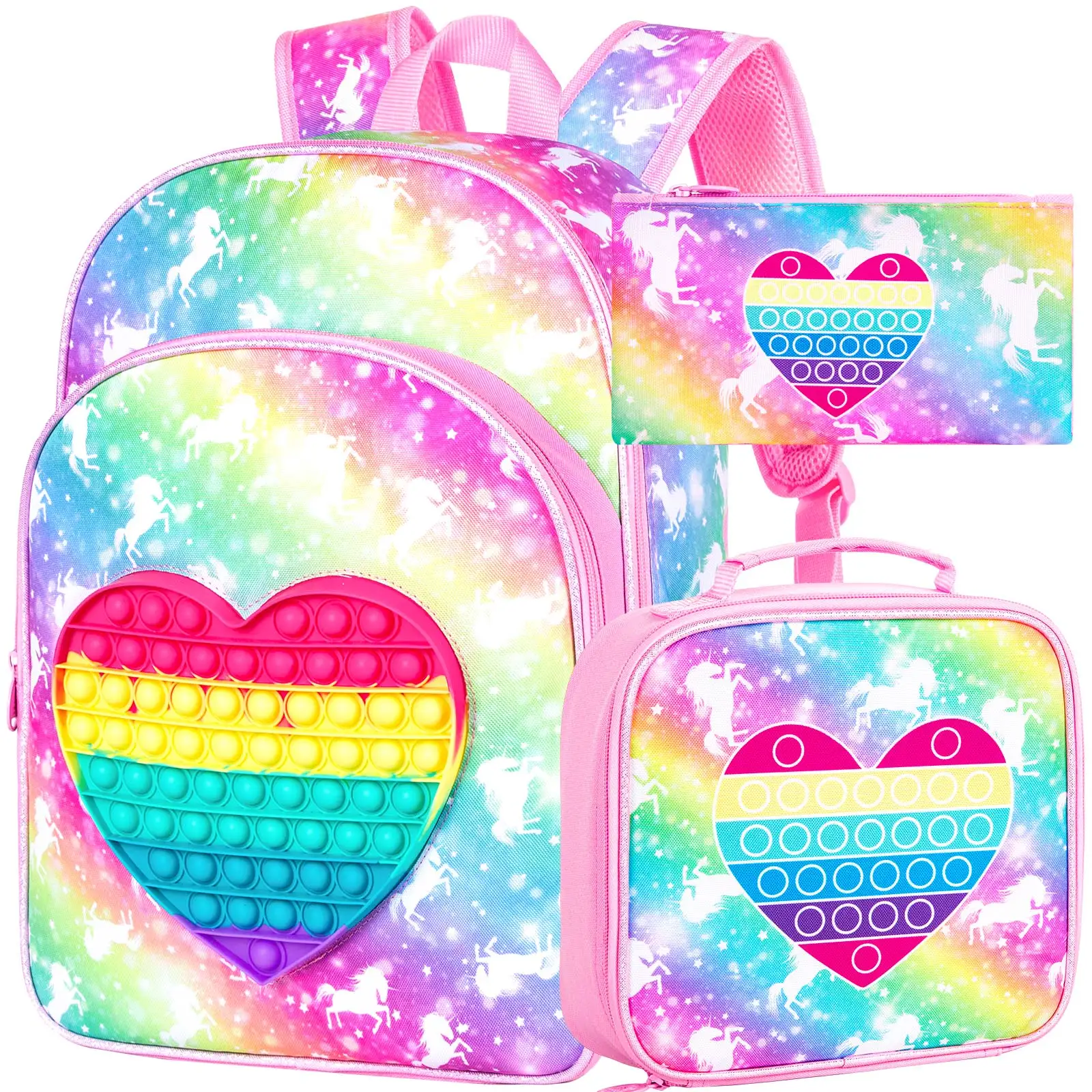 3PCS Unicorn Backpa… - image