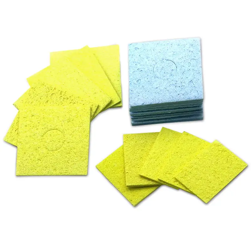 5Pack High Temperature Resistant Sponge Electric Soldering Iron Sponge Head Cleaning Sponge Pad Thickening Welding Access