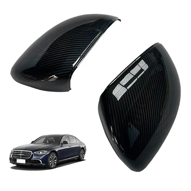 2025 Rearview Mirror Cover Rearview Mirror Shell Upgrade External Accessories Refit Suitable for Benzz S-Class W223 Carbon Fiber
