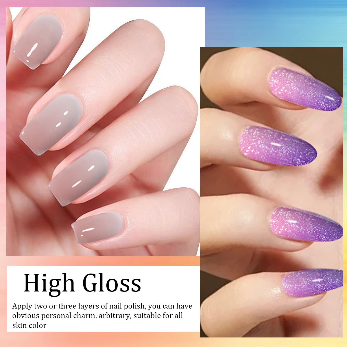 Faandin 3 قطع/مجموعة 7 مل * 3 قطع، تأثير الطلاء السميك أفضل عند تغيير درجة الحرارة، عصرية وملونة، مجموعة طلاء أظافر جل متغيرة درجة الحرارة، هدية مثالية، قوية وطويلة الأمد، سهلة الاستخدام، جل طلاء الأظافر للحفلات الراقصة، منتج أساسي لصالونات الأظافر #3