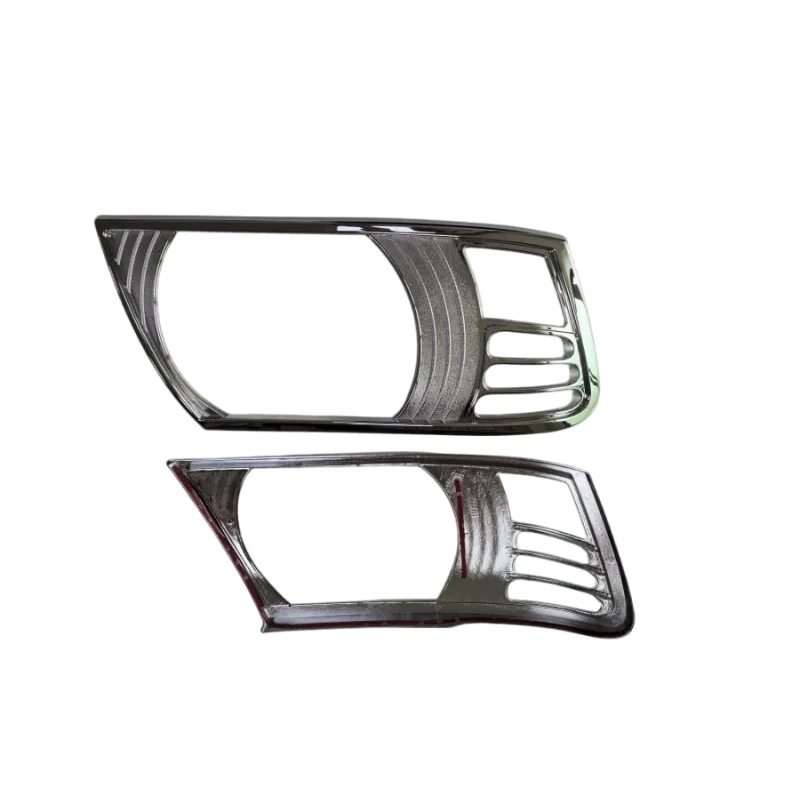 Pair Chrome Front Head Light Trim Cover For Mitsubishi Pajero V73 2001-2006-- Sturdy Accessory