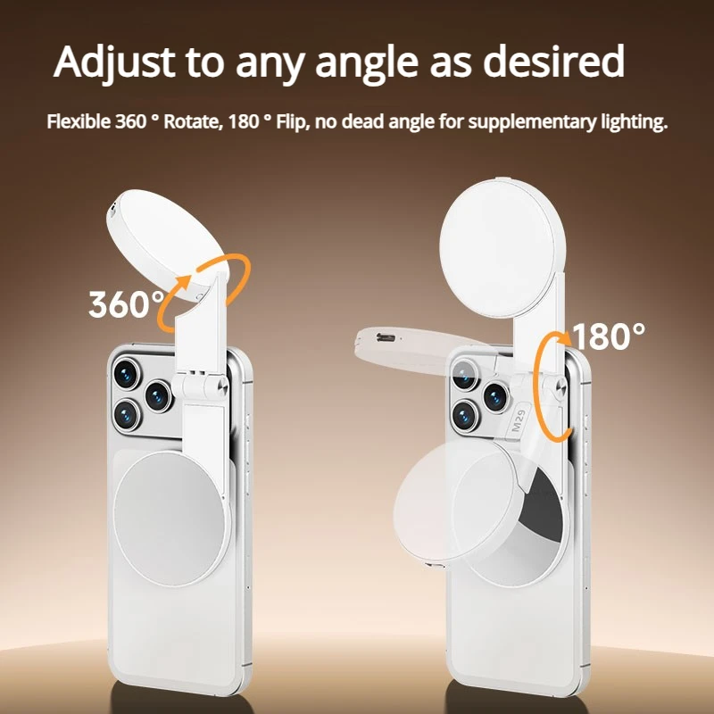 ضوء ملء الجيب M29 3 في 1 - ضوء ناعم عالي السطوع 2500K-9000K، مغناطيسي محمول لمس مكياج سيلفي للهاتف