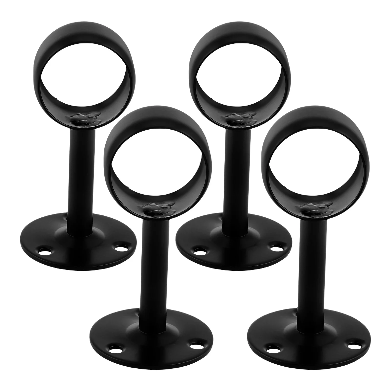 

4pcs Heavy Duty Stainless Steel Closet Rod Brackets For Closet Pole Support High Load Capacity Easy Install Metal Pipe Holder