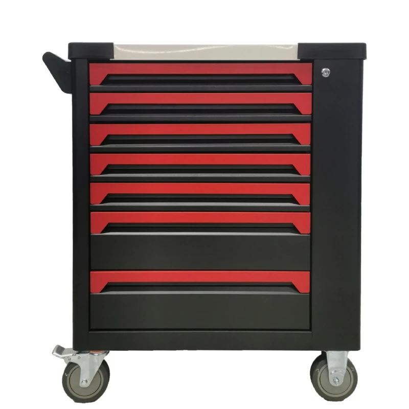 

Heavy duty auto repair tool cart with tools