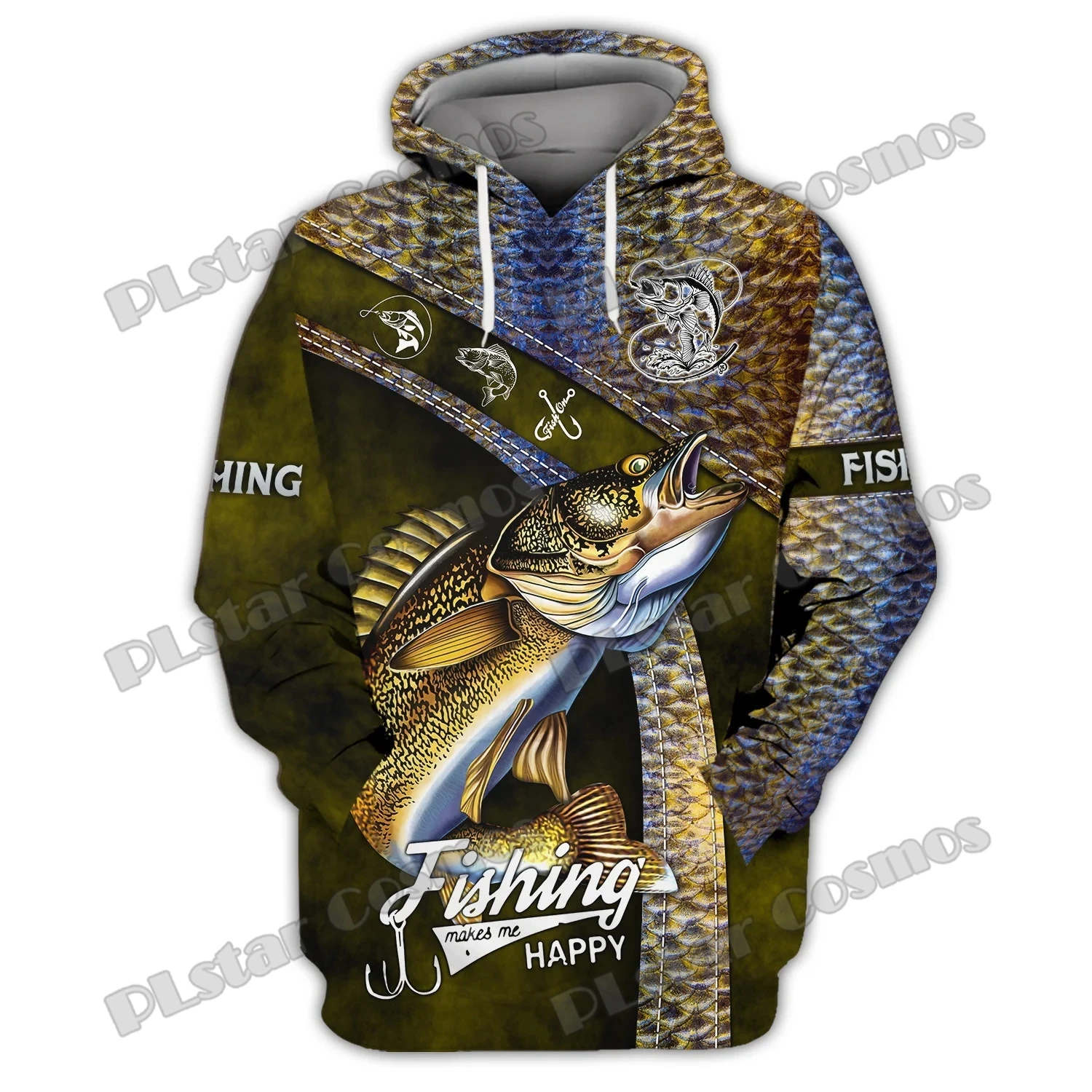 

PLstar Cosmos Walleye Fishing 3D Printed Fashion Men's Hoodie & Sweatshirt Unisex Casual zipper Hoodie Autumn Tracksuits QDY32