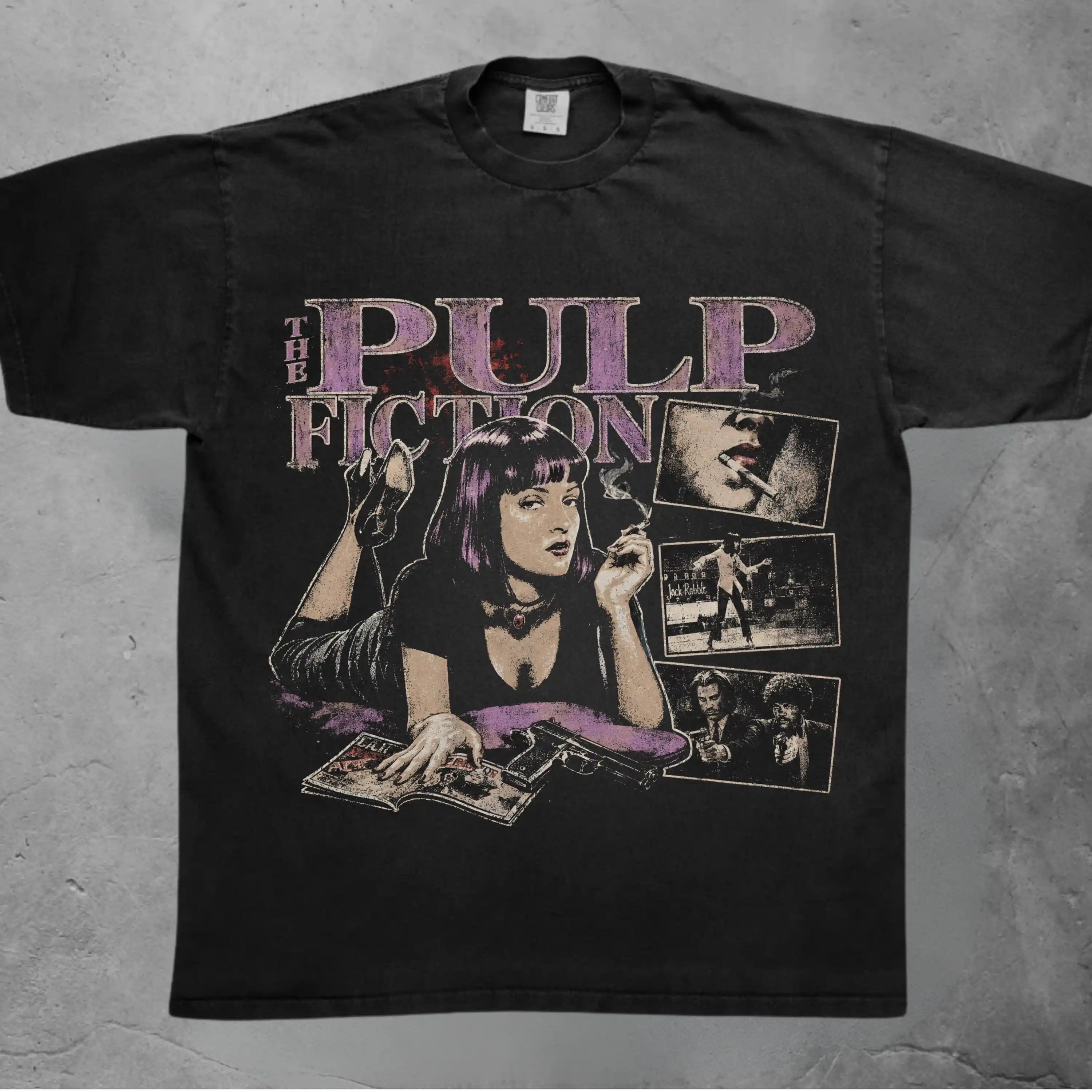 Pulp Fiction Mia Wallace Graphic T-shirt | Movie Poster Illustration