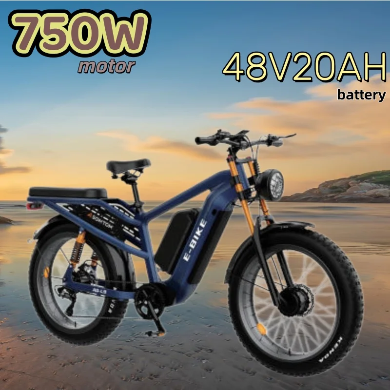 New Electric Bicycle 1500W Motor 48V40AH Battery Adult Electric Bike 40km/h 26inch Tire Off Road Riding Mountain E-bike image 1