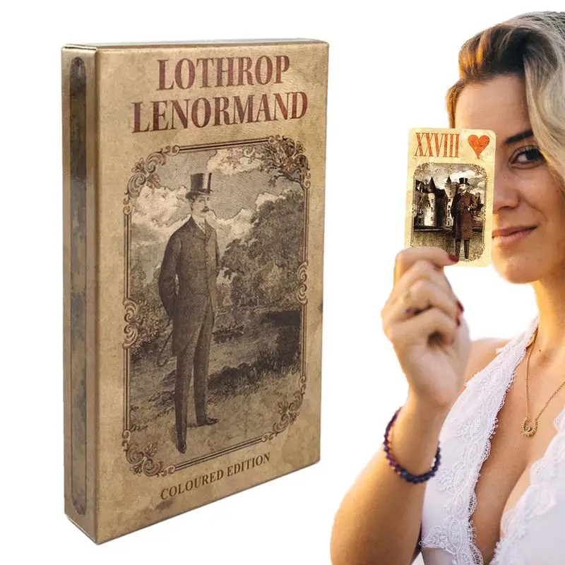 English Version Lothrop Lenormand Oracle Cards Fortune Telling Divination Tarot Deck Leisure Table Game Playing Cards