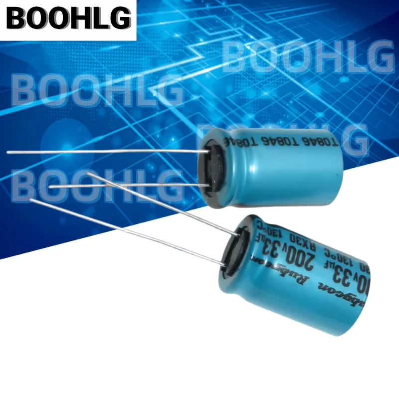 5PCS Aluminum Electrolytic Capacitor 200V 33UF 12.5X20 RX30 130 ° C High Temperature Resistance