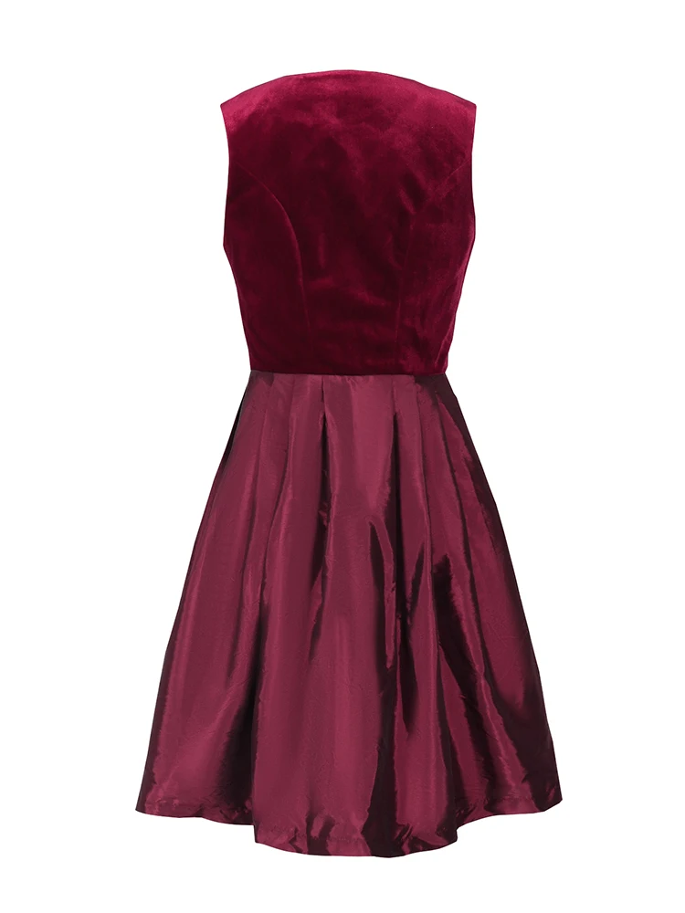 Oktober-Bierfest-Set für Damen: Burgunderrotes deutsches bayerisches Samt-Dirndl-Kleid, perfekt für Karneval, Freizeitkleidung und den Herbst. – Detail 7