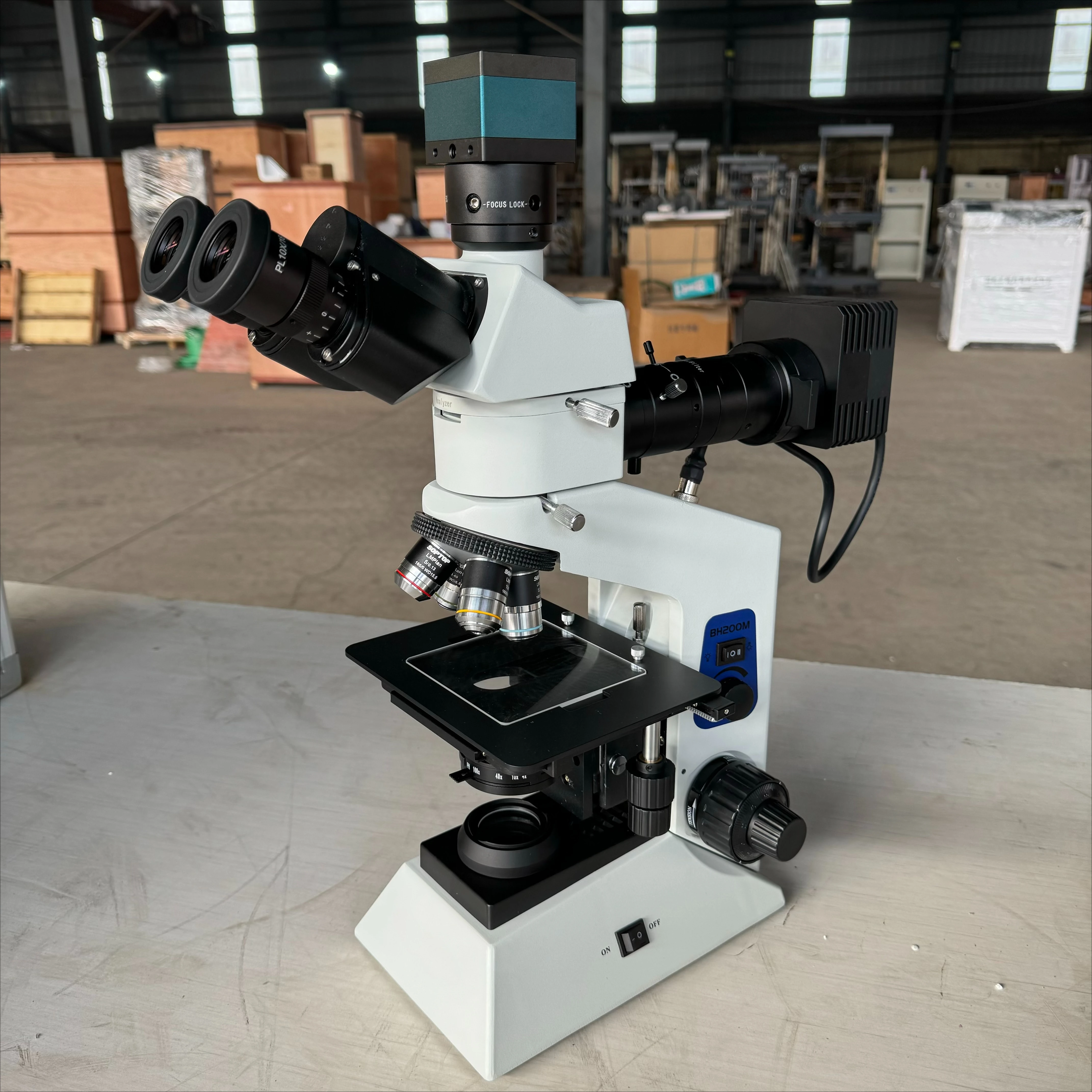 Biological Microscope with LED Light Source Digital and Optical Usage Monocular and Binocular Drawtube Stereo Monocular Type