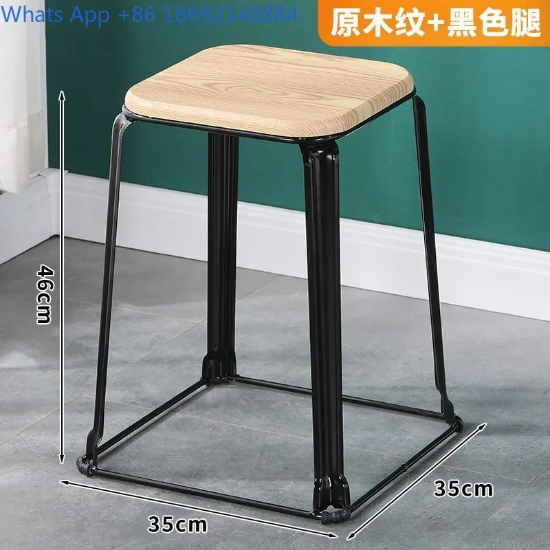 Home Simple Thickened Restaurant Stool Stackable Dressing Stool Light Luxury Shoe Changing Stool Chair Minimalist