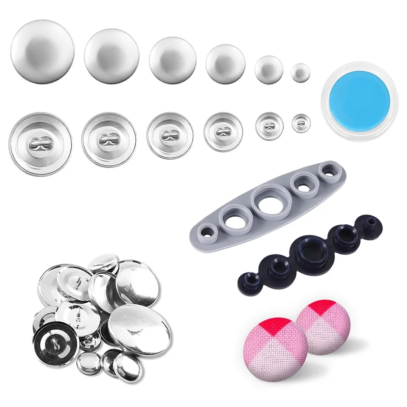 

ABYN-120 шт. крышки для пуговиц, комплект крышек 6 размеров, пуговицы с тканевым покрытием своими руками с 2 монтажными инструментами для любителей DIY