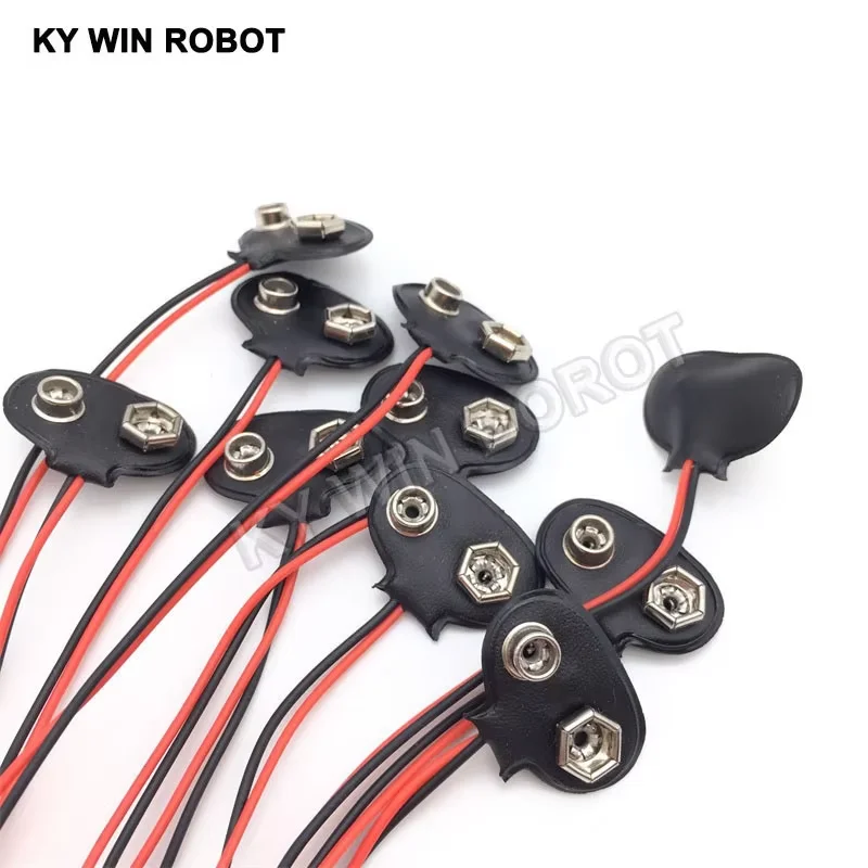 New High Quality T Type 10pc 9V DC Battery Power Cable Leads Cord Plug Clip Jack Connector for Arduino DIY