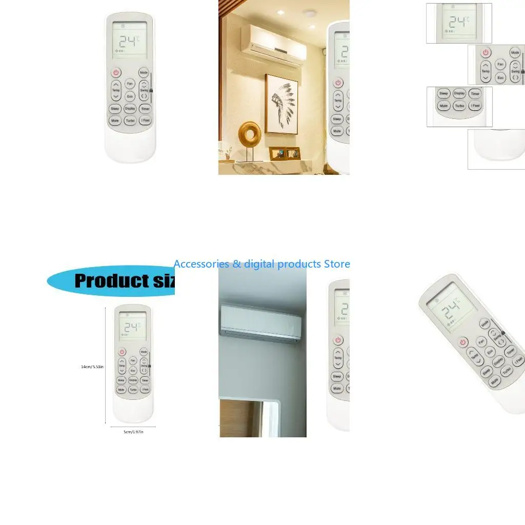 77JD Universal Remotes Controller For Traiden Air TCS121M CMTHS121A EMTCS122A CMTCS122A Unit Immediate Functionality