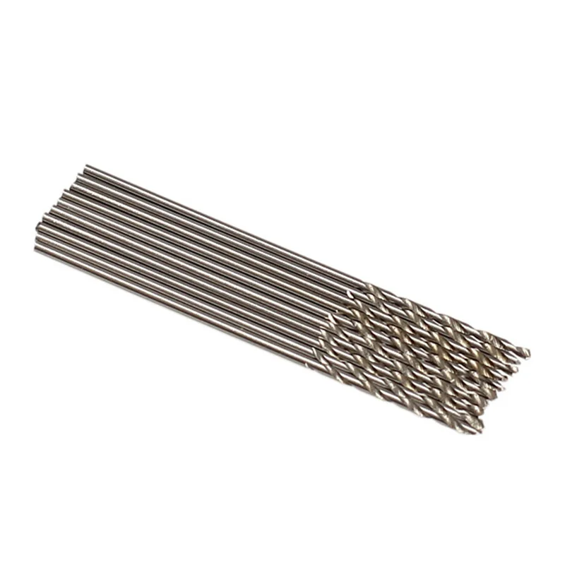 Juego de brocas helicoidales de acero de alta velocidad, 10 piezas, 0,8mm, rendimiento estable, HSS, para carpintería de aluminio