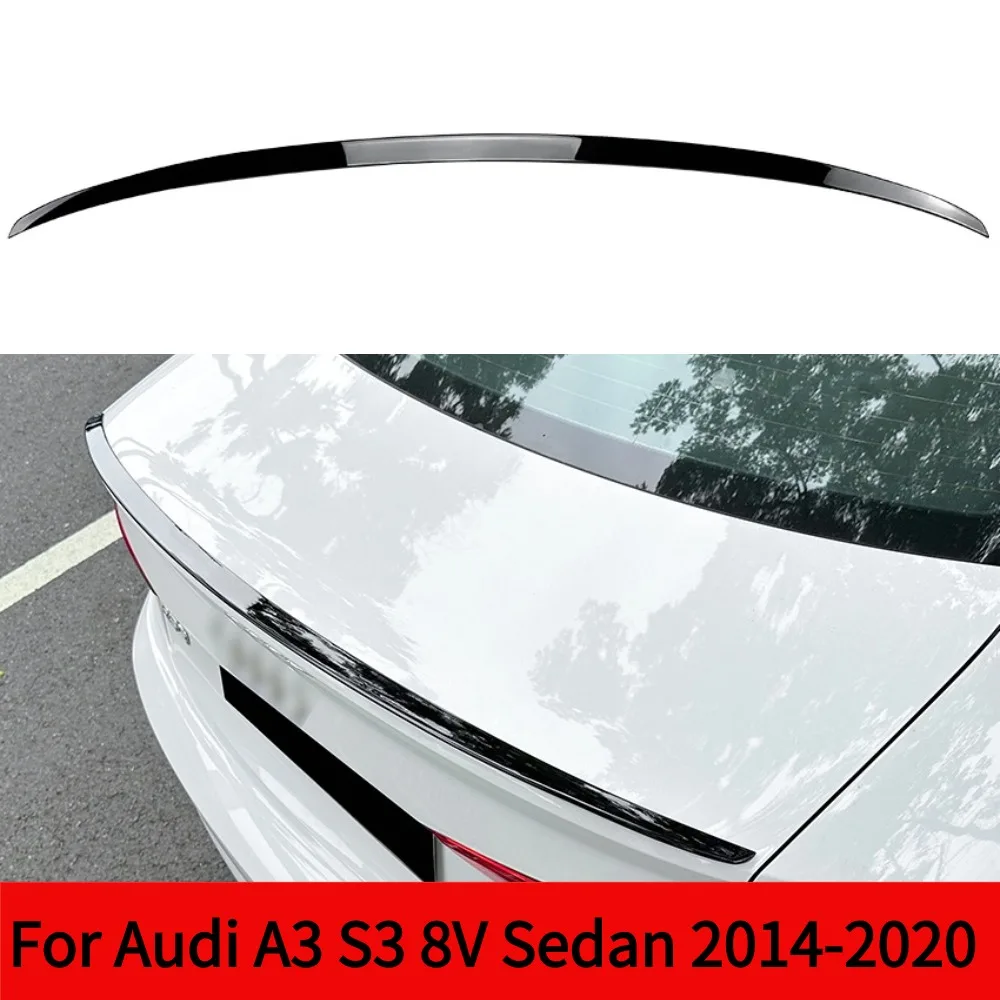 

For Audi A3 S3 8V Sedan 2014-2020 Car Sport Rear Trunk Spoiler Wing Tail Air Deflector Tuning For