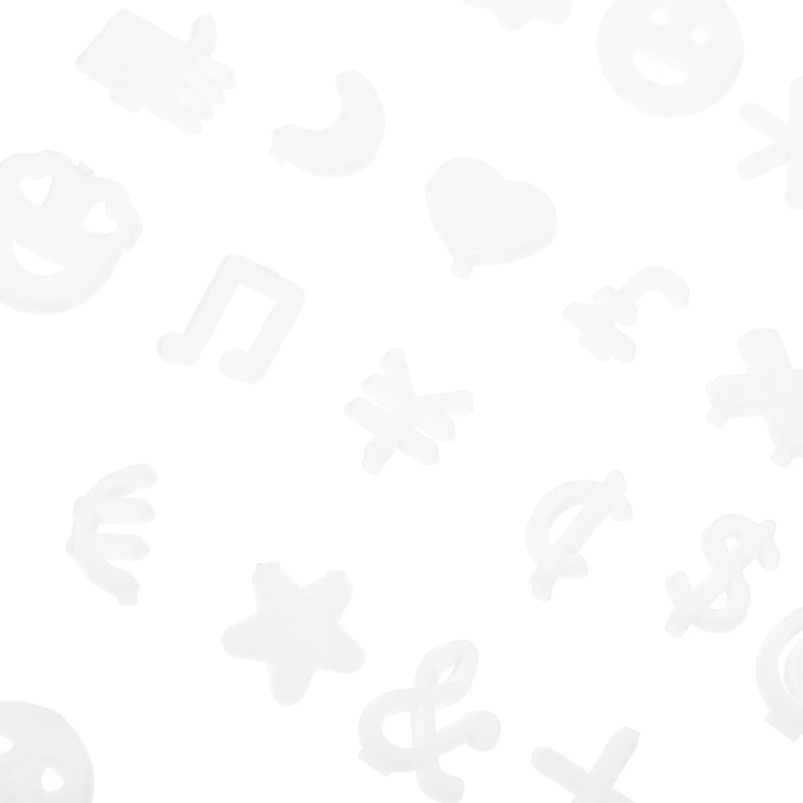 펠트 레터 보드용 플라스틱 글자 액세서리 1세트, 심플한 색상, DIY 메시지 디스플레이, 재사용 가능한 펠트 보드 글자
