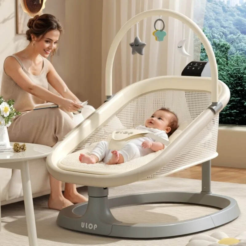 Electric Rocking Chairs Baby Essentials Electric Baby Bouncers for Infants Portable Infant Swings with Remote Control, 3 Speeds