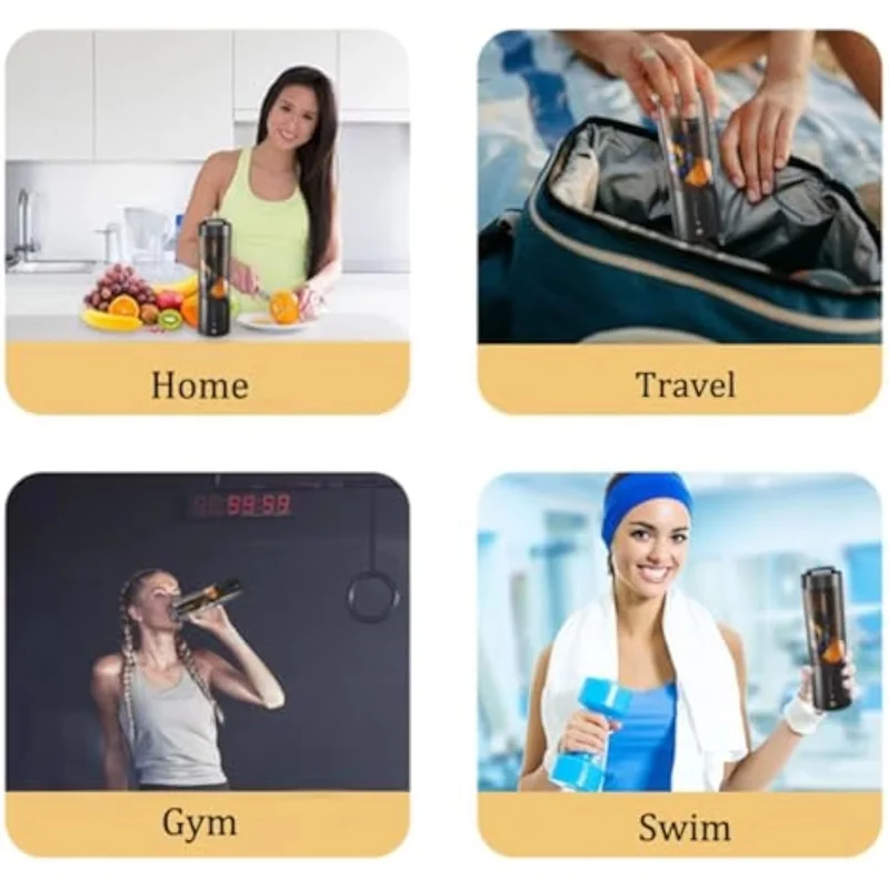 X11A Fresh Juice And Milkshake Maker: Mini Blender With Wireless Charging For Home, Electric Fruit Mixer