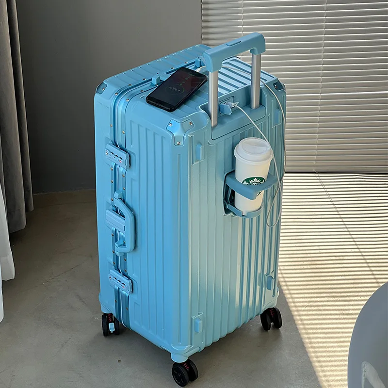 Rolling Luggage Travel Suitcase Strong Thick Durable Trolley Box Boarding Password Box Large Capacity Suitcase Soundproof Wheel