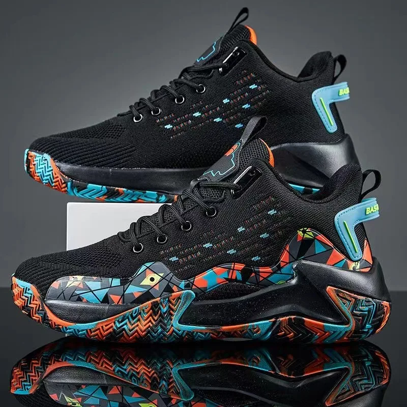 2026 Men Basketball Shoes Mesh Breathable Shock-absorbing Plus Size Sports Anti Slip Field Training Basketball Boots