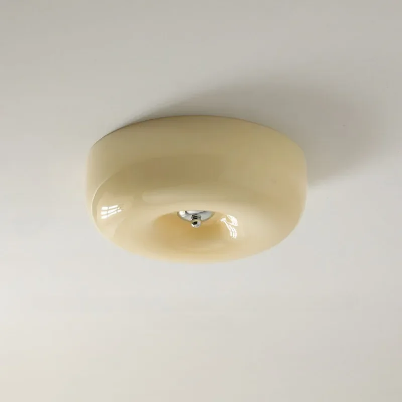 

Bauhaus Cream Style Glass Children's Intelligent Light Medieval Vintage French Vintage Bedroom Ceiling Light