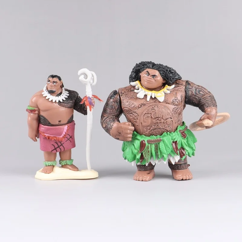 6pcs/10pcs Disney Cartoon Moana Models Mowana Princess Maui Doll Decoration Action Figure Decor Toys For Kids Birthday Gift