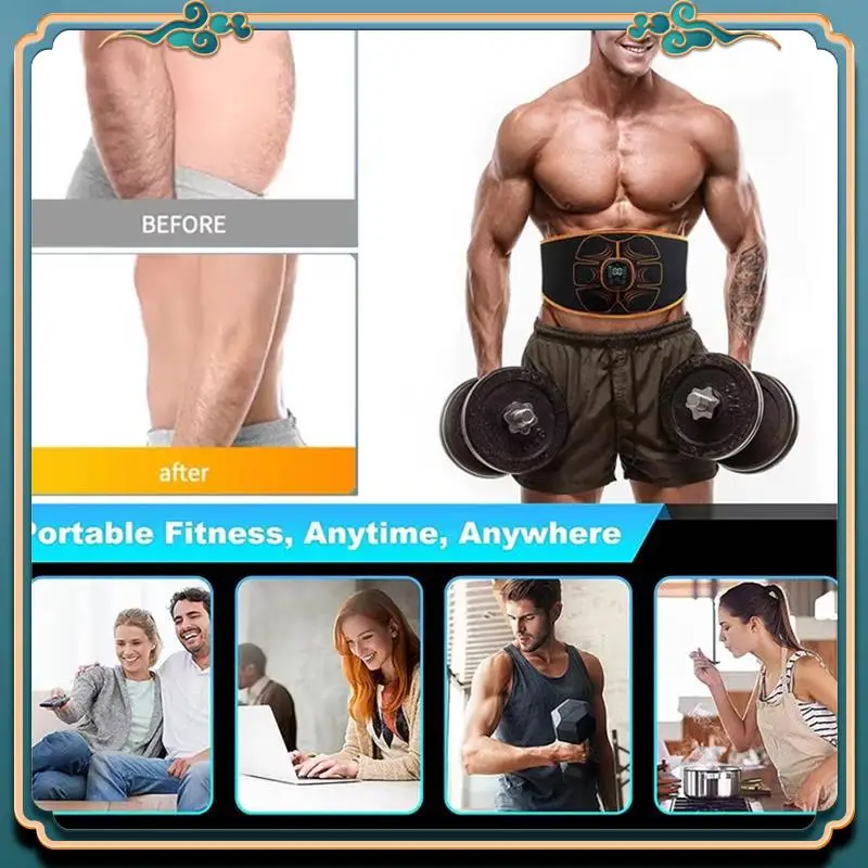 

Latest Vibration ABS Muscle Stimulator Abdominal EMS Trainer Electrostimulation Home Gym Equipment Fitness Massager USB