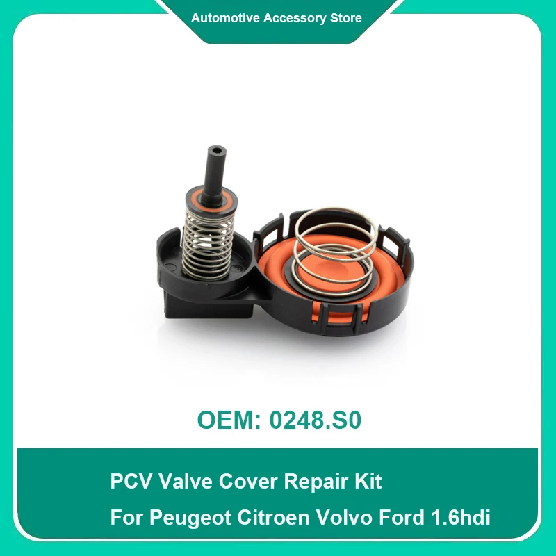 0248.S0 PCV Valve Cover Repair Kit Valve Cap With Membrane For Peugeot Citroen PSA Volvo Ford 1.6hdi 8v 9688939180 1685815