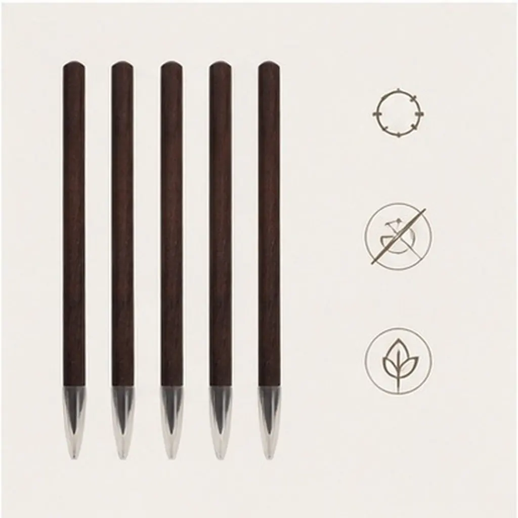 8Pcs Infinity Eternal Pencils Wood Inkless Reusable Sketching Writing No Sharpening Office School Supplies Hb Lead Pencils