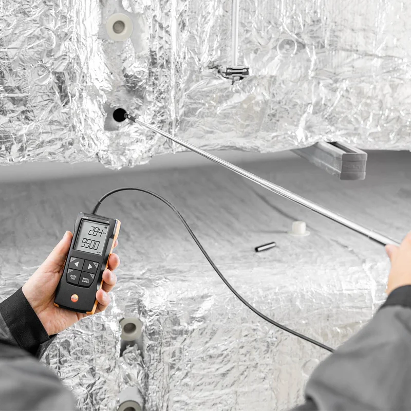 Testo 425 مقياس شدة الريح الرقمي السلك الساخن مع اتصال التطبيق 0563 0425