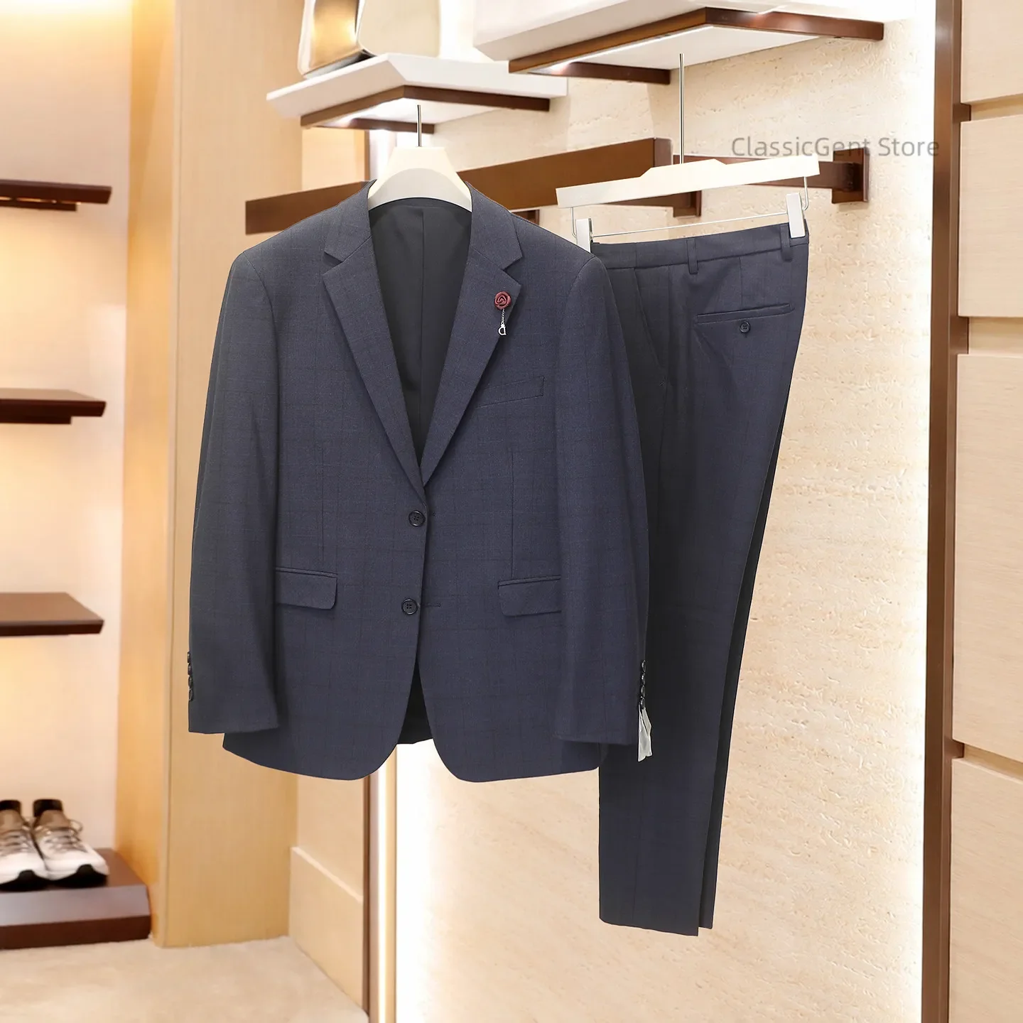 Elegant and simple luxury commuter men's business casual non-iron suit trousers suit suit