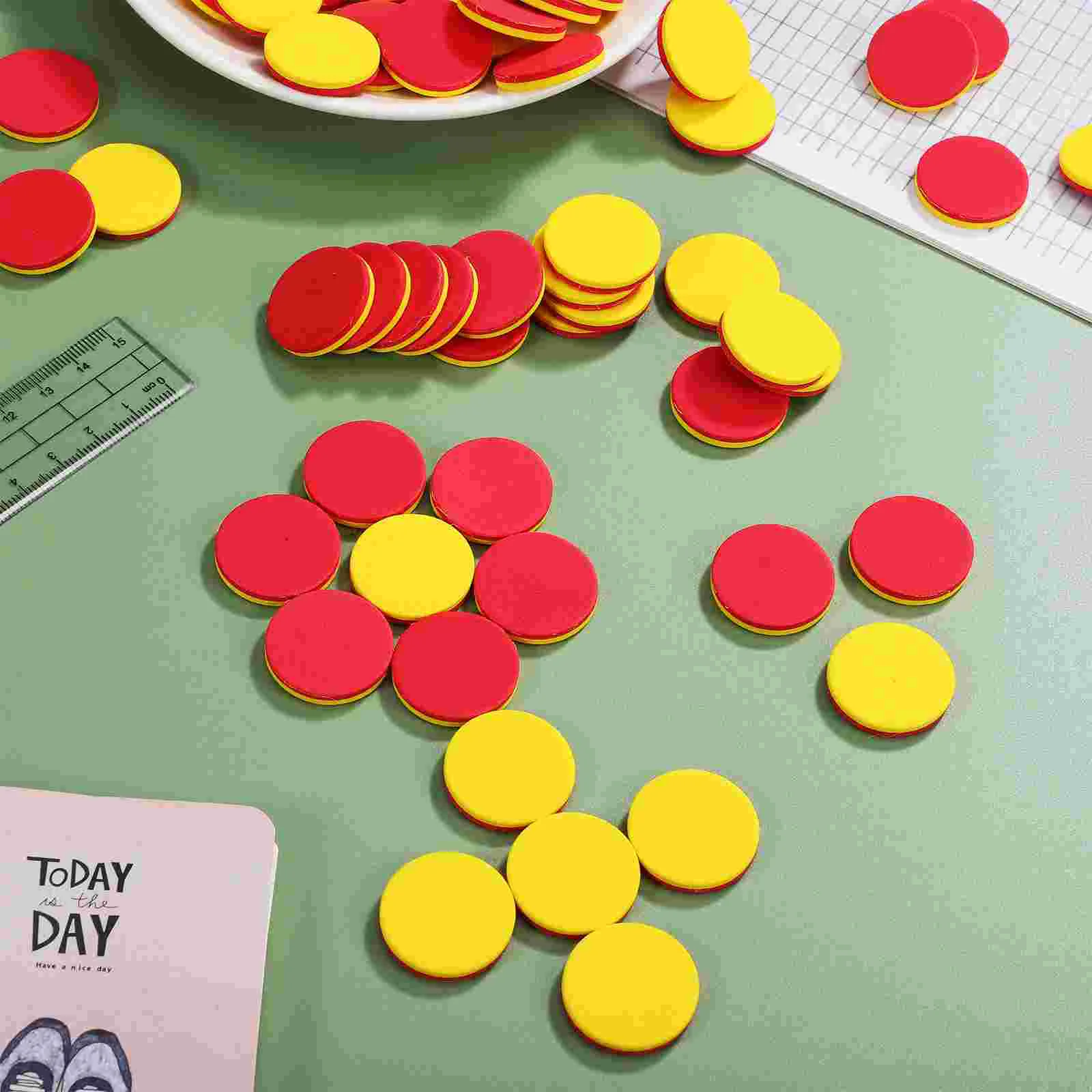 100 Pcs Calculate Discs Kids Toys Number Cognitive Math Counters Checkerboard Children Eva Counting Blocks For