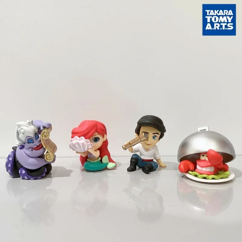 

Takara Tomy Disney Gashapon Figure Little Mermaid Hide And Seek Mini Collectible Ariel Eric Ursula Sebastian Desktop Ornament