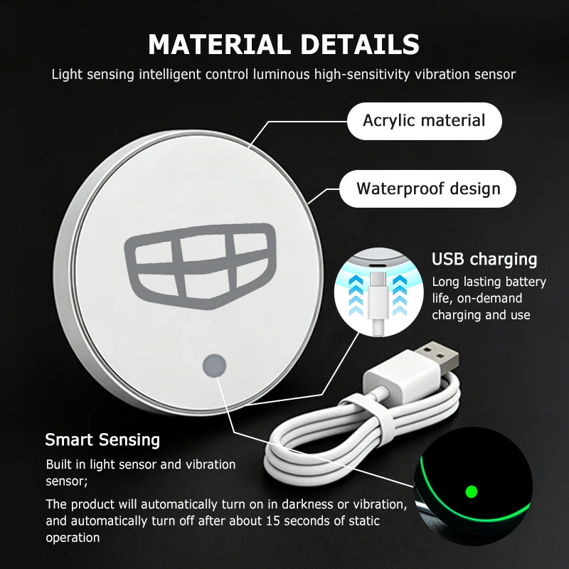 Car Interior LED Induction Light Auto Side Window Ambient Lamp For Geely Geometry C Tugella GC9 X7 GX3 CK GC6 LC EC8 CK2 CK3 view 4