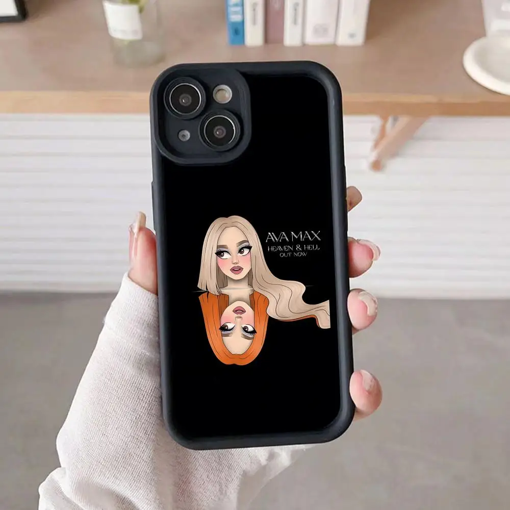 

Модный утолщенный чехол из ТПУ Fashion Ava Max для iPhone 17 16 15 14 13 12 11 Air Pro Max Plus, цветной